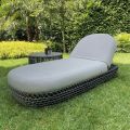 Rubber Garden Chaise Longue with Rope Woven Structure - Shuffle