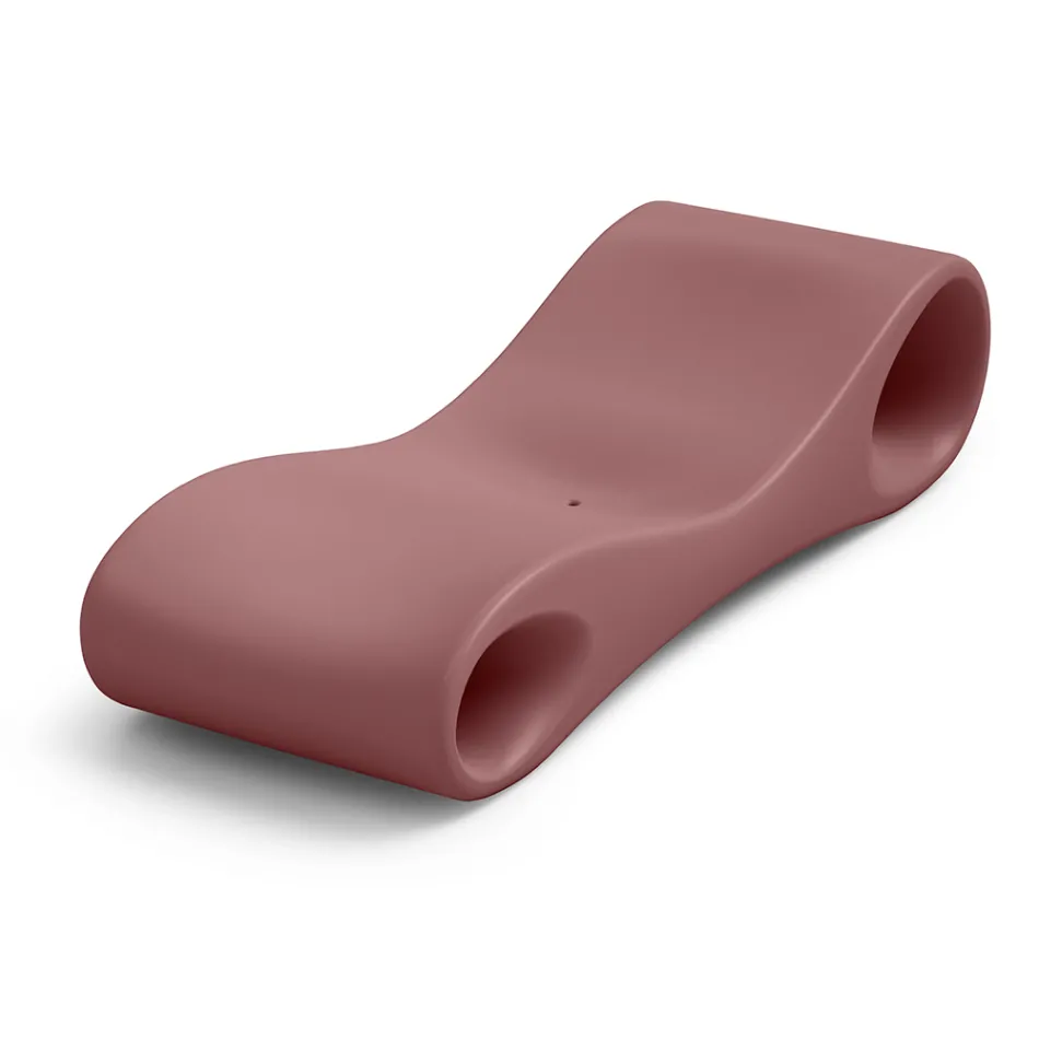 Garden Chaise Longue in Colored Polyethylene Made in Italy - Flores Viadurini