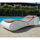 Garden Chaise Longue in Colored Polyethylene Made in Italy - Flores Viadurini