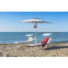 Modern Garden Chaise Longue with Parasol and Reclining Backrest - Arnold Viadurini