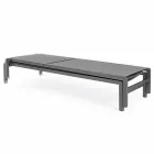 Homemotion Aluminium Reclining Garden Chaise Longue, 4 Pieces - Lester Viadurini