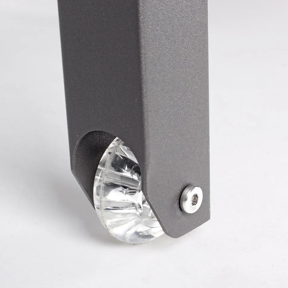 Reclining Garden Chaise Longue in Aluminium, Homemotion, 4 Pieces - Lester Viadurini