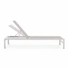Homemotion Aluminium Reclining Garden Chaise Longue, 4 Pieces - Lester Viadurini