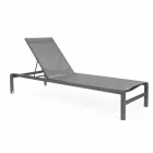 Homemotion Aluminium Reclining Garden Chaise Longue, 4 Pieces - Lester Viadurini