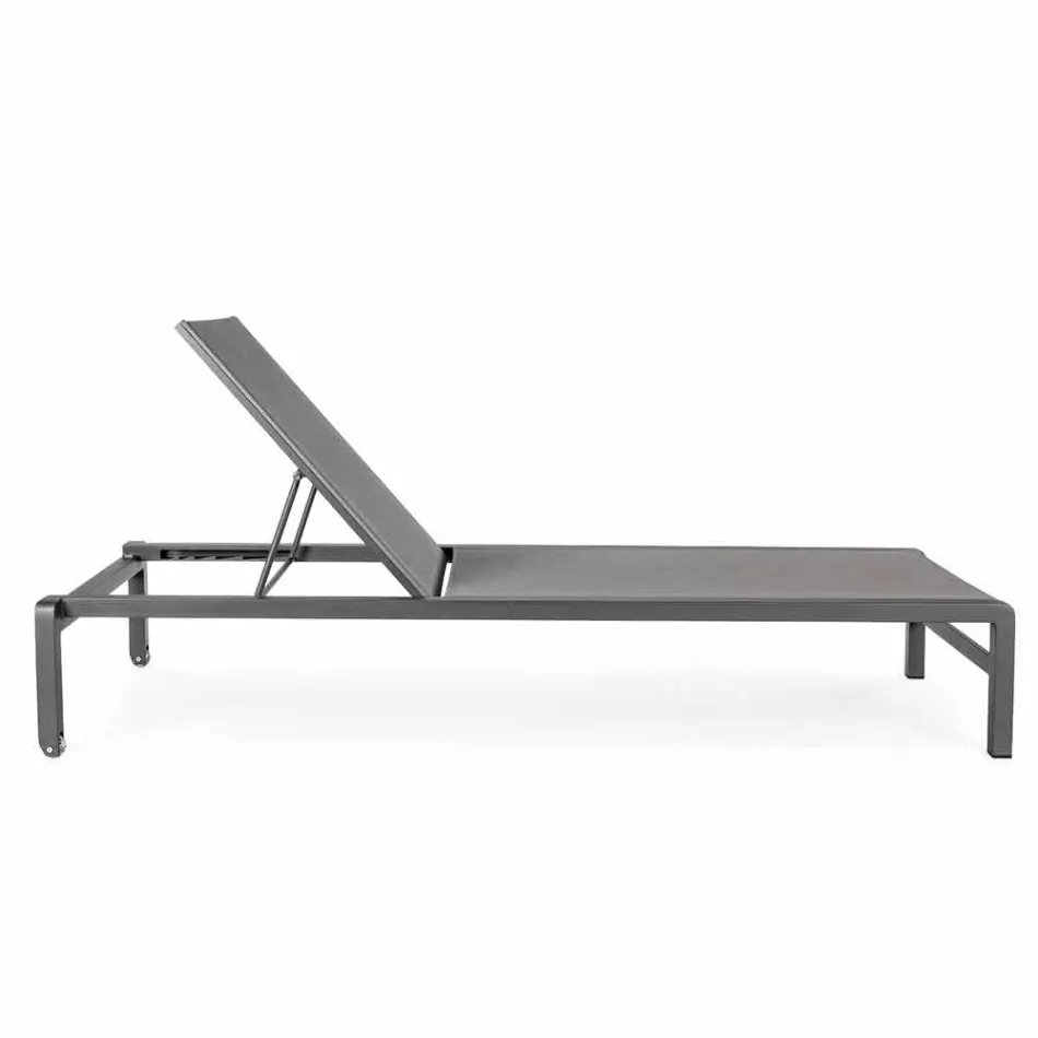Homemotion Aluminium Reclining Garden Chaise Longue, 4 Pieces - Lester Viadurini