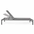 Homemotion Aluminium Reclining Garden Chaise Longue, 4 Pieces - Lester Viadurini