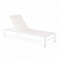 Aluminium Reclining Garden Chaise Longue, Homemotion, 4 Pieces - Lester