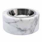 Dogs and Cats Bowl in White Carrara Marble Made in Italy - Ciotta Viadurini