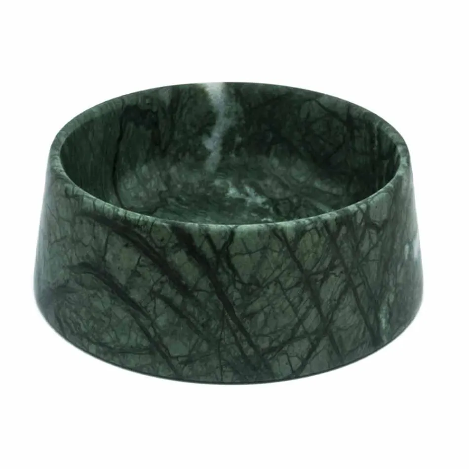 Modern Dog and Cat Bowl in Pink Portugal or Green Guatemala Marble - Catt Viadurini