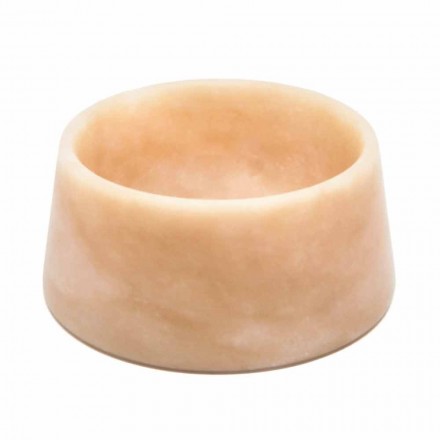 Modern Dog and Cat Bowl in Pink Portugal or Green Guatemala Marble - Catt Viadurini