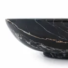 Large Round Bowl in Portoro or Paonazzo Marble Made in Italy - Glazer Viadurini