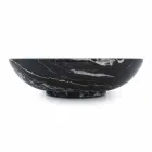 Large Round Bowl in Portoro or Paonazzo Marble Made in Italy - Glazer Viadurini
