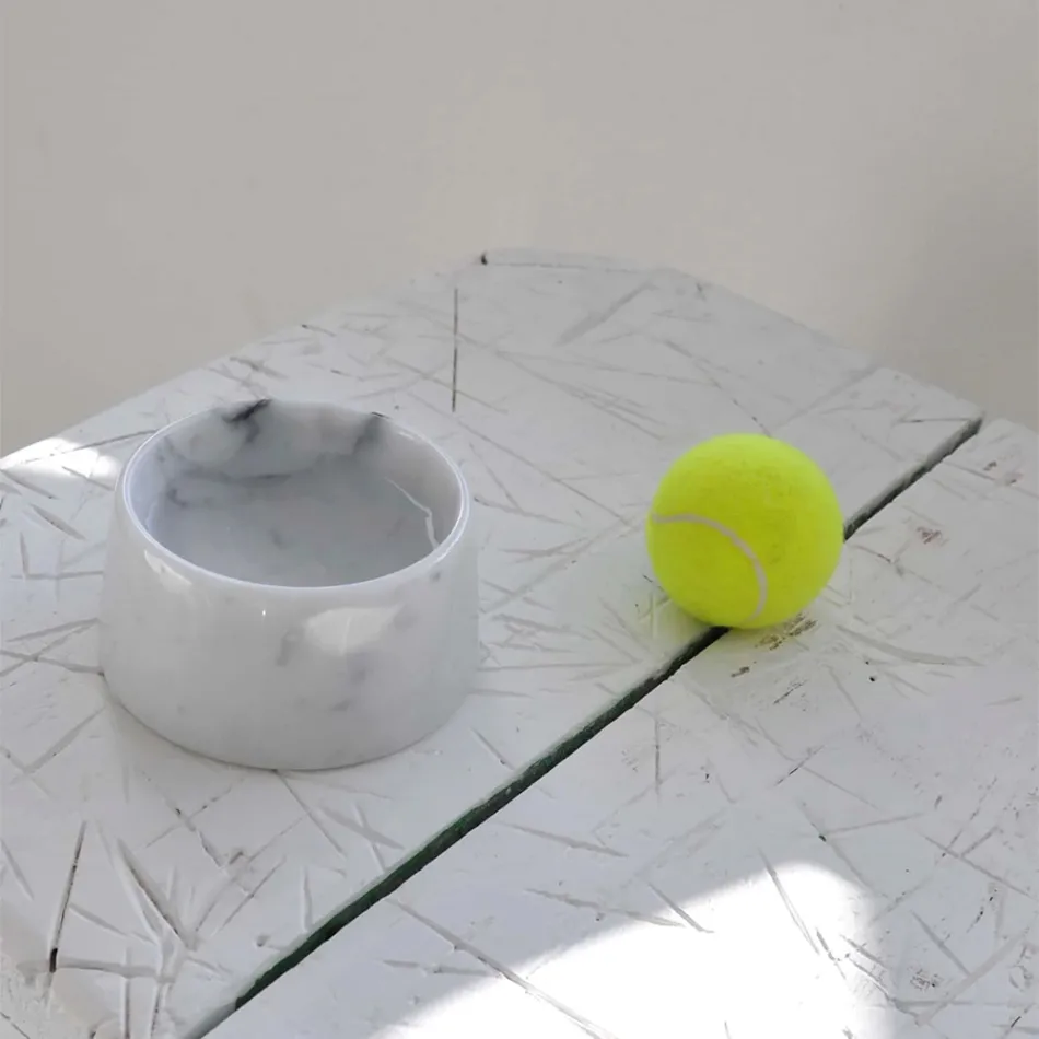 Marble Bowl for Dog/Cat Made in Italy - Komi Viadurini