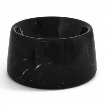 Modern Bowl for Dogs and Cats in White or Black Marble Made in Italy - Catt Viadurini