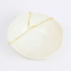 Bowls in White Porcelain and Gold Leaf Italian Luxury Design - Cicatroro Viadurini