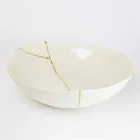 Bowls in White Porcelain and Gold Leaf Italian Luxury Design - Cicatroro Viadurini