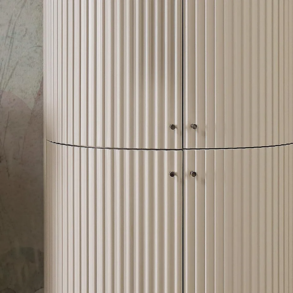 Column with Four Doors with Cannetté Processing Made in Italy - Sweets Viadurini