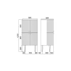 Column with Four Doors with Cannetté Processing Made in Italy - Sweets Viadurini