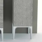 Bathroom column with 2 doors in modern design eco-wood Ambra, made in Italy Viadurini