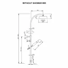 Classic Brass Shower Column with Round Shower Head Made in Italy - Yari Viadurini