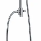 Shower Column with Diverter and Square Shower Head Made in Italy - Silver Viadurini