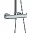 Shower Column with Integrated Diverter in Chromed Brass Made in Italy - Griso Viadurini