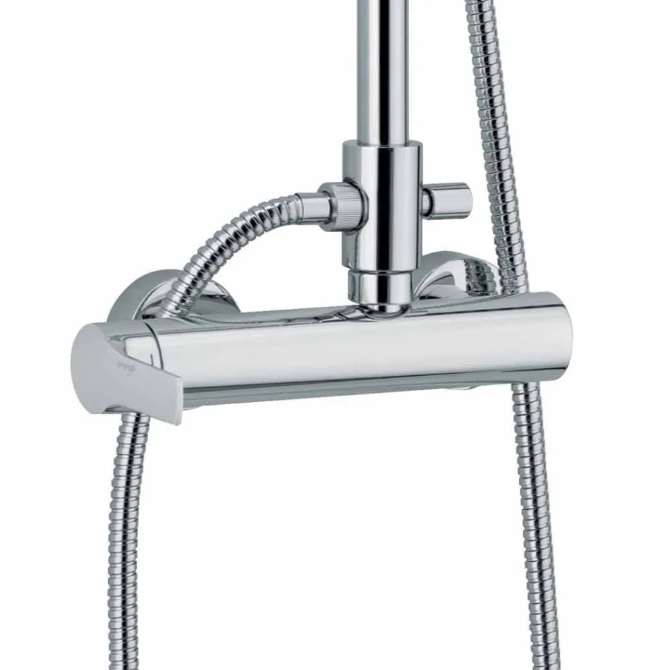 Shower Column with Brass Single Lever Mixer Made in Italy - Padula Viadurini