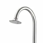 Stainless Steel Garden Shower Column with Hand Shower Made in Italy - Marlen Viadurini