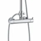 Luxury Shower Column in Brass Chrome Finish Made in Italy - Gallo Viadurini