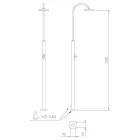 Outdoor Shower Column in Chromed Steel with Mixer Made in Italy - Norton Viadurini