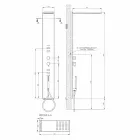 Steel Shower Column with Rain Showerhead Made in Italy - Sailor Viadurini