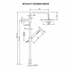 Brass Shower Column with Abs Shower and Made in Italy Shower Head - Bonnet Viadurini