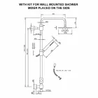 Brass Shower Column with Abs Shower and Made in Italy Shower Head - Bonnet Viadurini