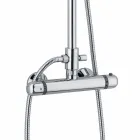 Brass Shower Column with Thermostatic Mixer Made in Italy - Gallo Viadurini