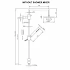 Brass Shower Column with Square Steel Shower Head Made in Italy - Lipari Viadurini