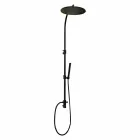 Brass Shower Column with Round Steel Showerhead Made in Italy - Kennedy Viadurini