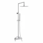 Brass Shower Column with Round Ultrathin Shower Head Made in Italy - Merio Viadurini