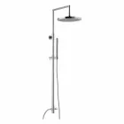 Shower column in chromed brass with abs hand shower made in Italy - Selvio Viadurini