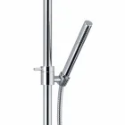 Shower Column in Chromed Brass Square Design Made in Italy - Padula Viadurini