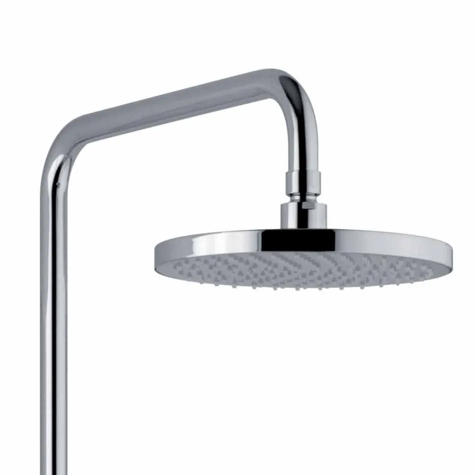 Telescopic and Adjustable Chrome Brass Shower Column Made in Italy - Naspo Viadurini