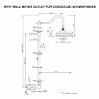 Brass Shower Column Without Mixer Classic Design Made in Italy - Yunda Viadurini