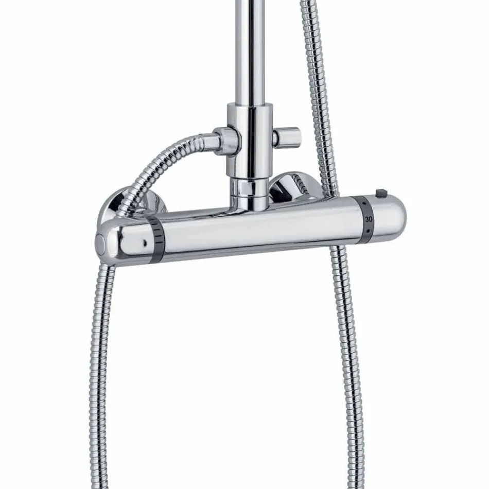 Modern Shower Column in Brass Chrome Finish Made in Italy - Gallo Viadurini