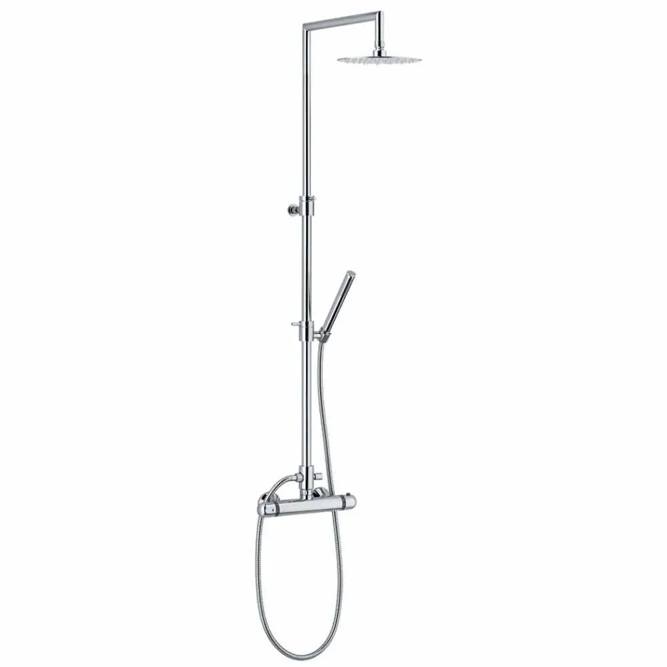 Modern Shower Column in Brass Chrome Finish Made in Italy - Gallo Viadurini