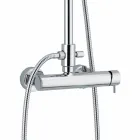 Single-lever Shower Column in Brass Chrome Finish Made in Italy - Padula Viadurini