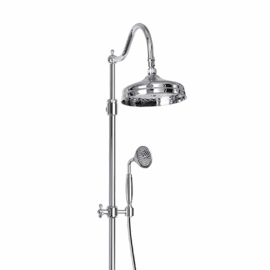 Adjustable Brass Shower Column with Made in Italy Bath Group - Fedrio Viadurini