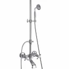 Adjustable Brass Shower Column with Made in Italy Bath Group - Fedrio Viadurini
