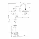 Adjustable Brass Shower Column with Made in Italy Bath Group - Fedrio Viadurini