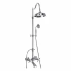 Adjustable Brass Shower Column with Made in Italy Bath Group - Fedrio Viadurini