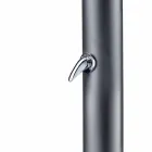 Solar Garden Shower Column in Black Stainless Steel Made in Italy - Werner Viadurini