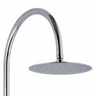 Telescopic Shower Column in Brass with Round Shower Head Made in Italy - Lenio Viadurini